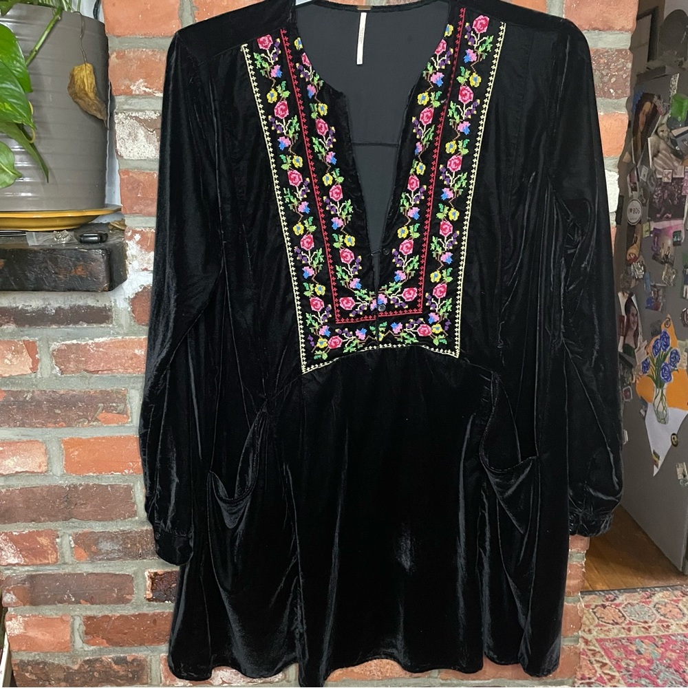Free People Velvet Babydoll Dress